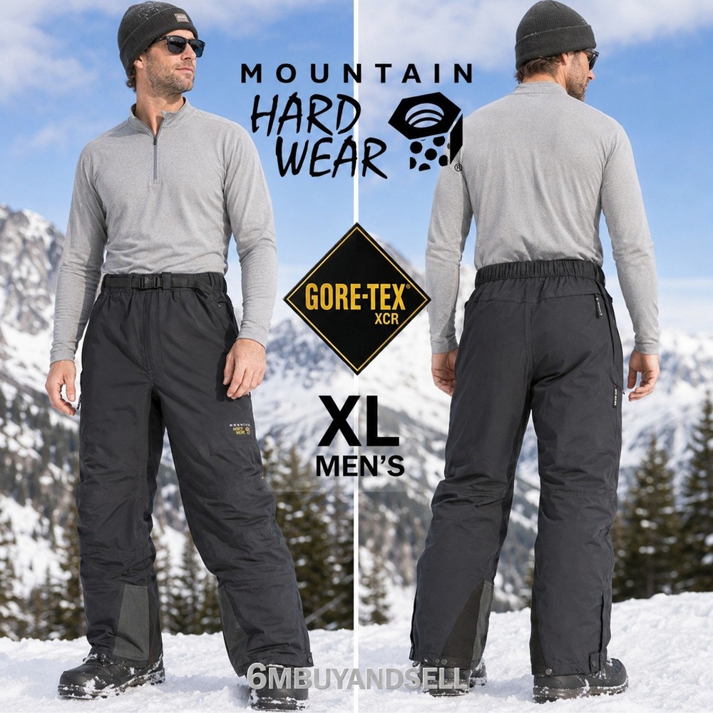 Mountain Hardwear Mens XL Gore-Tex XCR Snow Pants Black Waterproof Ski Snowboard